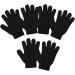 Almencla Set of 6 Black Massage & Shower Gloves - Exfoliating Peeling Scrubber for Ultimate Relaxation - Buy Online on GoSupps.com