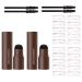 LXZJJM Eyebrow Stamp Stencil Kit - Long-lasting Smudge-free Brow Makeup | Natural and Smooth Texture | Multifunctional | Includes 10 Brow Shapes & Stamps | Reusable eyebrow stencils (03 dark brown 2pcs)