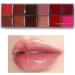  Ruwshuuk 12 Lip Colour Palette Matte Effect Make-Up Lip Gloss Universal Light Soft Texture Ideal for Women Adult Teenagers - Buy Online on GoSupps.com