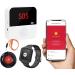 Chunhee WiFi emergency button for seniors emergency arm band Emergency alert system for seniors patients Disabled older 1 emergency button 1 emergency bracelet 1 receiver (supports only 2.4gHz wi-fi) 1*button + 1*buttons observe + 1*recipient