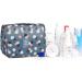 Women's Waterproof Travel Hanging Toiletry Bag - Blue Flower Makeup Organizer - Buy Online on GoSupps.com