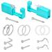 14PCS Nose Piercing Kit,20G Piercing Needles with Nose Gun 316L Stainless Steel Silver Nose Studs Nose Screw Piercing Jewelry for Nose Septum Ring Horseshoe Hoop Lip Labret Earrings Piercing Silver-14pcs