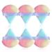 Molain 2 Pieces Triangle Powder Puff Makeup Puff Velvet Face Body Powder Puff Cosmetic Foundation Blender Sponge for Loose Powder Body Powder Makeup Tool (6 Colorful)