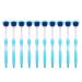 10-piece tongue brush silicone tongue scraper with long handle tongue cleaner helps against bad breath for the tongue mouth (blue)