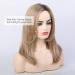 BLONDE UNICORN Strawberry Blonde Ombre Dark Root Wig for Women - Shoulder Length Straight Hair Wig with Natural Side Part - OMBRE BLONDE 2 - Buy Online on GoSupps.com