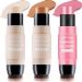 3 Pcs Contour Highlighter Blush Sticks with Brush  Shades with Highlighter & Bronzer Pen & Cream Blush  Waterproof  Longwear Makeup
