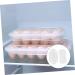 CAXUSD Box Fresh-Keeping Egg Bag Fridge Deviled Egg Tray with Lid Refrigerator Egg Container Food Egg Rack White 27.5x13cm - Buy Online on GoSupps.com