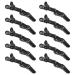 Thetho Hair Clamps - 15 Professional Hair Clips for Stylists | Durable Plastic Black Hairdresser Clips (11.5cm) - Buy Online on GoSupps.com