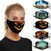 ZLUU 5PCS Halloween Adults Protective Face Mask Personalized Patterns Face Cover Safe Skin Friendly Face Sheild Washable Reusable Adults Washable Halloween Funny Expression Prints Mask Filter Can Be Placed - Buy Online on GoSupps.com