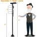 BigAlex Folding Walking Cane with LED Light & Quad Base - Adjustable Stick for Man/Woman 5.5-6.3ft - Black - Buy Online on GoSupps.com