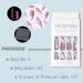 QINGGE Stiletto Press on Nails - French White Flower Design with Rhinestones - Medium Size False Nails for Women - Buy Online on GoSupps.com