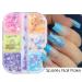 Holographic Luminous Nail Glitter Sequins - 6 Colors, Fluorescent 3D Sparkle, Shinning Confetti Manicure Tips Decorations - Buy Online on GoSupps.com