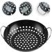 POPETPOP 2pcs Portable Round Baking Pan Round Grill Nonstick Frying Pan Veggies Grilling Household Grill Pan Pizza Metal Grill Pan Grill Cage BBQ Pan Leaky Disk Iron with Holes - Buy Online on GoSupps.com