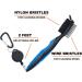 Golf Club Brush and Groove Cleaner Set with 2ft Retractable Zip-line - Black & Blue - Buy Online on GoSupps.com