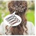 6PCS Brown Plastic U Shaped Hair Pins for Women - Hair Styling Clip Updo Bun Twist Chignon Bobby Pins - Buy Online on GoSupps.com
