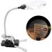 Portable 5X-10X Magnifying Lamp Clip-on Lamp with Flexible Neck for Reading Engraving Crafts Full of Stars - Buy Online on GoSupps.com