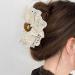 Limtula Lace Princess Large Hair Claw Clip Flower Hair Jaw Clip Balletcore Hair Catch Barrettes Hair Adornment Hair Ornamentatio Beige - Buy Online on GoSupps.com