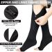Compression Stockings with Zipper - Open Toe Calf Height Support for Varicose Veins Edema & Pregnancy Relief - International Shipping Available - Buy Online on GoSupps.com