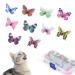 Songway 10 pieces of cat toys replacement butterfly -shaped cat angel replacement pendant cat toys replacement with bells interactive cat toys for kitten and cats 10 butterfly