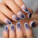 Ombre Matte Medium Coffin White Tips - 24pcs Full Cover Acrylic False Nails | No Dry Time & International Shipping - Buy Online on GoSupps.com