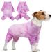 Surgical recreational suit for dogs dog body after op castration wound protective suits for dog recursuit surgical suit for female/male dog (purple m) m a-lila