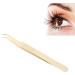 Premium Stainless Steel Eyelash Extension Tweezers Multifunctional Precise Design & Gold Feather Clip for Salons | International Shipping - Buy Online on GoSupps.com