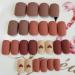 24Pcs Matte Square False Nails Jump-Color Heart-Shaped Medium Full Cover Art Fake Nails Tips for Women and Girls - Buy Online on GoSupps.com