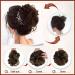 RPAEOY Dark Brown Hair Parts Dutt with Bracket - Curly Wavy Hair Tie & Messy Bun Clamp - Synthetic Hair Scrunchy for Women - Buy Online on GoSupps.com