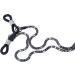Elegant Gun Metal Glasses Chain - Lightweight Timeless Design with Rubber Loop & Stopper | International Shipping Available - Buy Online on GoSupps.com
