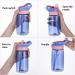 Flintronic 480ML Sippy Cup for Kids | Leak-Proof, Shatter-Proof, BPA-Free | Purple with Brush | Ideal for Water, Milk, Juice - Buy Online on GoSupps.com