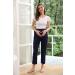 ZUMIY Maternity Lounge Pants XL Navy Blue - Over The Belly Activewear Sweatpants with Pockets - Buy Online on GoSupps.com