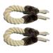 Gobesty Door Stopper Handle 2 Pieces Cotton Door Cord Clamp Protection for Pets and Children Finger Protection to Prevent Doors Slamming