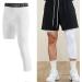 Blaward Men's Compression Capri Tights 2 Pack - Basketball Athletic Base Layer Legging - Black & White - Small Size - Buy Online on GoSupps.com