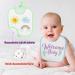 Libbon DIY Paint Bibs - 12 White Baby Bibs 26x30 cm Double-Sided Includes 12 Textile Pencils & 3 Stencils - Perfect for Baby Party Games & Creative Fun - Buy Online on GoSupps.com