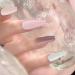 Luvadeyo Multicolor 100pcs Matte False Nails - Medium Long Coffin Fake Acrylic Nail Tips for Winter - Perfect for DIY Nail Art - Buy Online on GoSupps.com