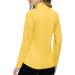 Long Sleeve Women's Golf Polo Shirt - Stand Up Collar, Thermal Fleece, Large Yellow - Buy Online on GoSupps.com