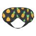 FoRes Pineapple. Print Adult Unisex Sleep Eye Mask Light Blocking Adjustable Smooth for Deep Rest Black