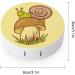 Mushroom & Snail Round Case For Contact Lens Kit Storage Box with Mirror Printed - Buy Online on GoSupps.com