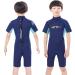 DIVE & SAIL Kids 2mm Neoprene Shorty Wetsuit - Blue | Thermal Swimsuit for Snorkel Diving | Youth Boys & Girls Wet Suit - L Size (3-4 Years) - Buy Online on GoSupps.com