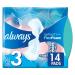 Always Infinity Size 3 Feminine Pads with Wings Extra Heavy Flow Absorbency Unscented 14 Count Unscented 14 Count (Pack of 1)