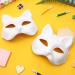 Ibasenice White Cat Paper Masks - Blank Half-Face Masks for Hand Painting | Perfect for Halloween Parties & Gifts - Buy Online on GoSupps.com