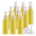 TIANZD 12 Pieces 50ml 1.7 oz Lightproof Yellow Spray Bottles Plastic Fine Mist Spray Bottles Refillable Bottle for Cosmetic Perfume Cleaning Travel with 1x Funnels Yellow 50ml