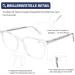 DOOViC Blue Light Filter Glasses for Women - Modern Round Reading Glasses XAP002 C4 | Transparent 1.0x Lenses | International Shipping - Buy Online on GoSupps.com