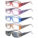 Eyekepper 5 Pack Reading Glasses Polka Dot Pattern Spring Hinge +2.50 Mix