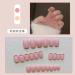 24Pcs False Nails Short Frosted Gold Beads False Nail Art Fake Nail Tips Design Press on Nails with Double-Sided Adhesive for Women Girls - Buy Online on GoSupps.com