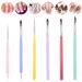 WLLHYF 6Pcs Nail Art Brushes Set - Design Tools for Gel Nail Polish, Carved Brush, Liner Brush, Dotting Pen - Ideal for Home Salon DIY Manicure - Buy Online on GoSupps.com