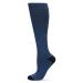MeMoi WellFit 15-20mmHg Off Black Cotton Compression Socks Denim Heather 10-13