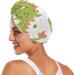 Green Dinosaurs Kiwi Fruit Hair Towel 2 Pack | Super Absorbent Quick Dry Hair Turbans for Women & Girls - Buy Online on GoSupps.com