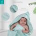 Urban Kanga Hooded Baby Towel - Double-Sided Oeko-Tex 100% Cotton Muslin (Mint) | Soft & Safe International Shipping - Buy Online on GoSupps.com