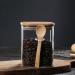 Storage Sealed Coffee Cans With High Borosilicate Glass + Bamboo and Wood Fresh-keeping Sealed Cans for Easy Storage and Anti-flavor Tea and Coffee Beans Cans Home Kitchen (Wood Color) - Buy Online on GoSupps.com